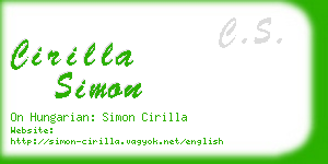 cirilla simon business card